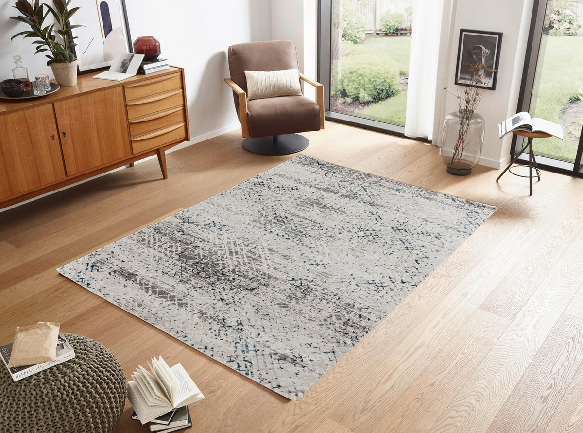 WEBTEPPICH 160/230 cm Antea Blau, Creme  - Blau/Creme, Design, Textil (160/230cm)