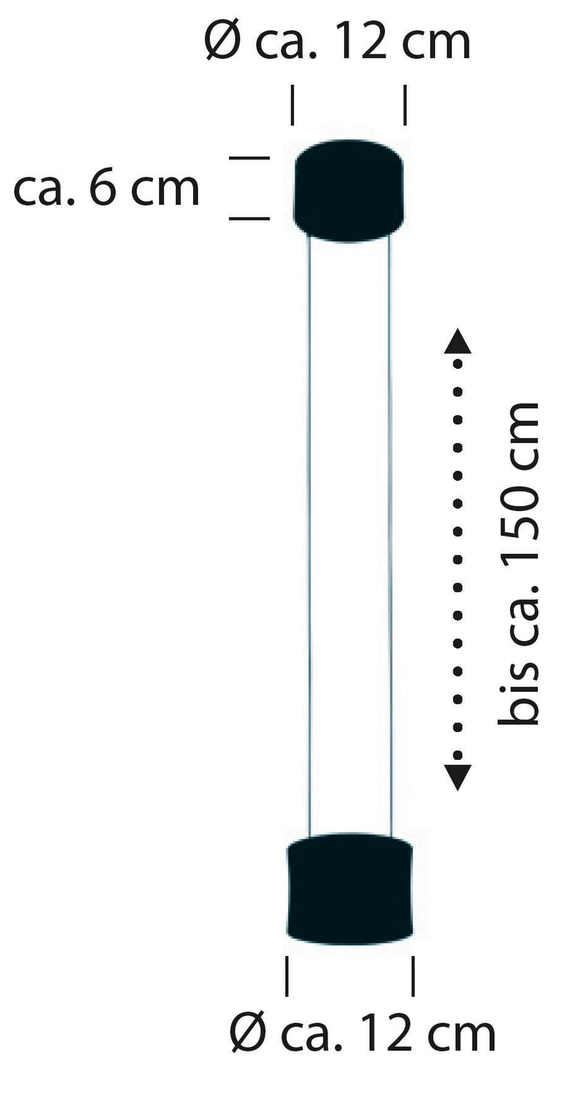LED-HÄNGELEUCHTE 12/150 cm  - Nickelfarben, Design, Metall (12/150cm) - Bankamp