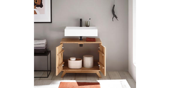 WASCHBECKENUNTERSCHRANK 70/60/40 cm  - Wildeiche, Basics, Holz (70/60/40cm) - Linea Natura