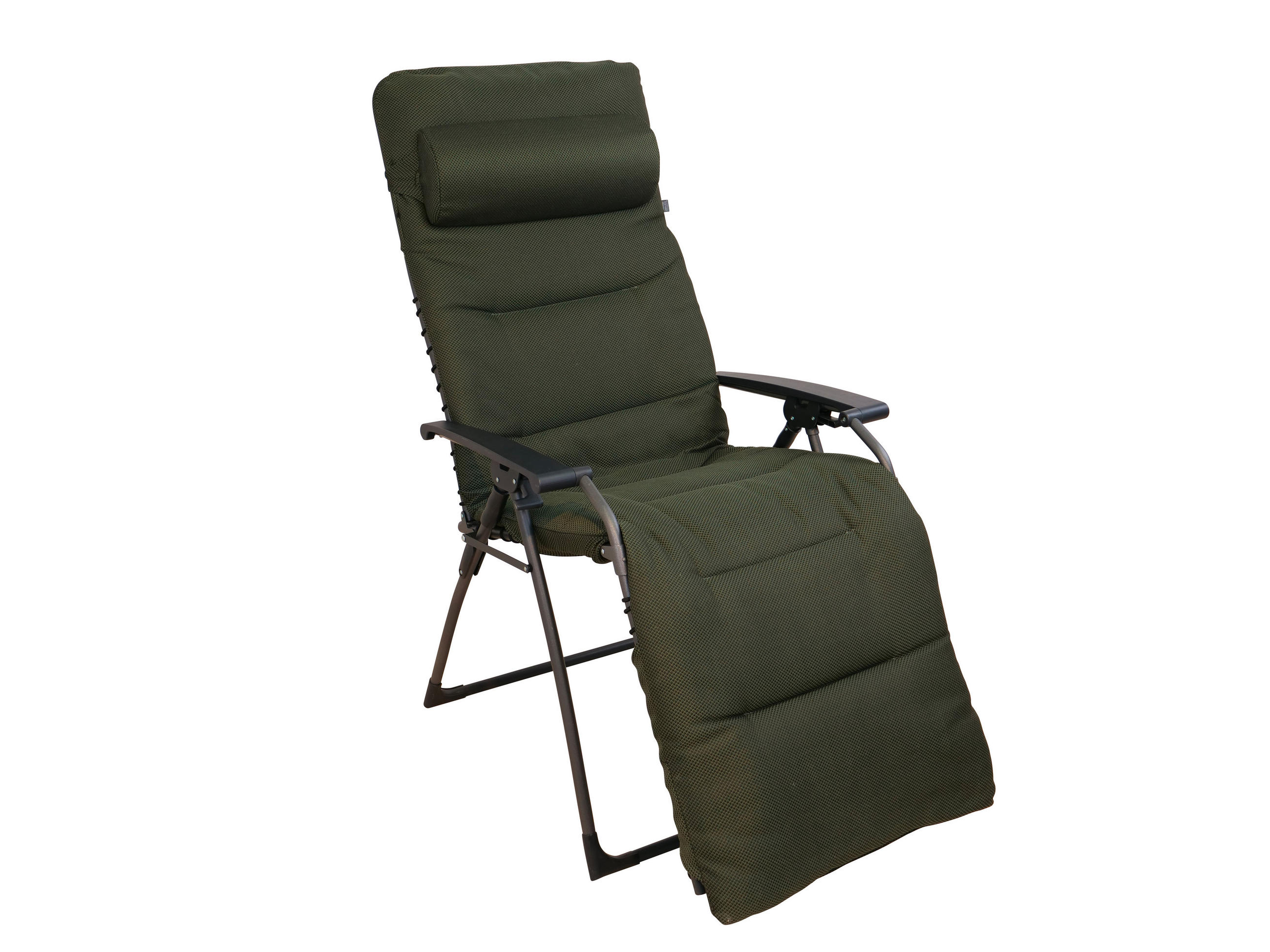 ZÁHRADNÉ RELAXAČNÉ KRESLO, kov - antracitová/tmavozelená, Konventionell, kov/textil (80/70/130cm)