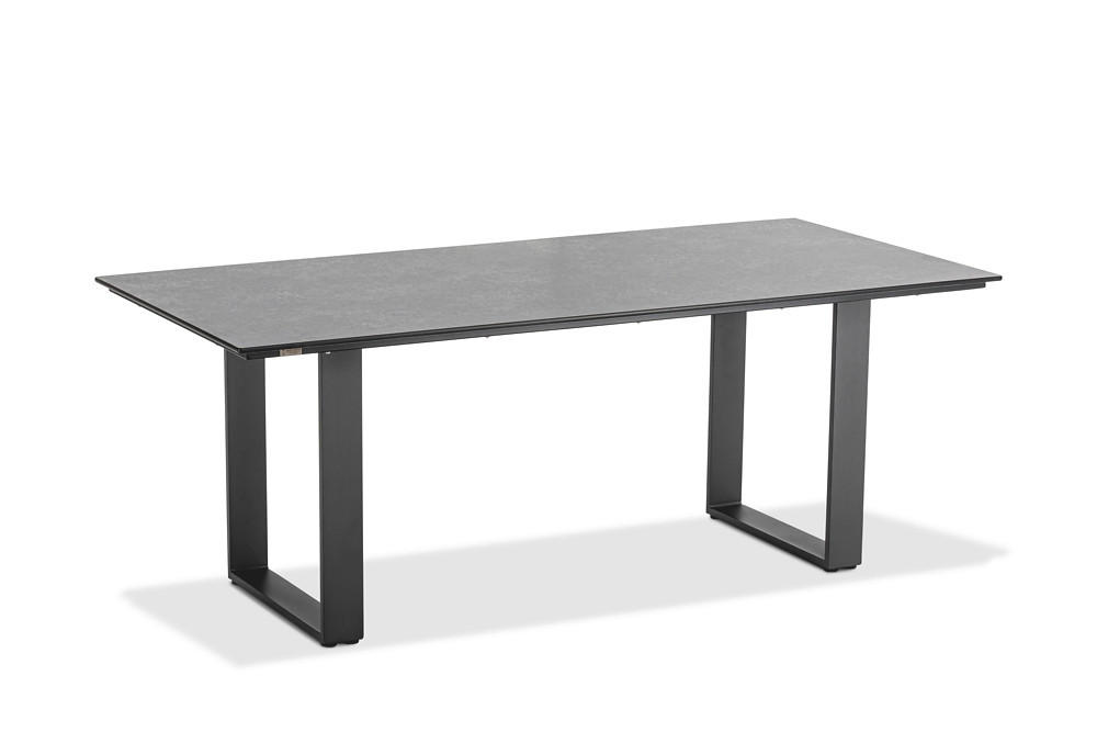 GARTENTISCH Kunststoff Anthrazit, Graphitfarben rechteckig  - Anthrazit/Graphitfarben, Design, Kunststoff/Metall (220/95/76cm)