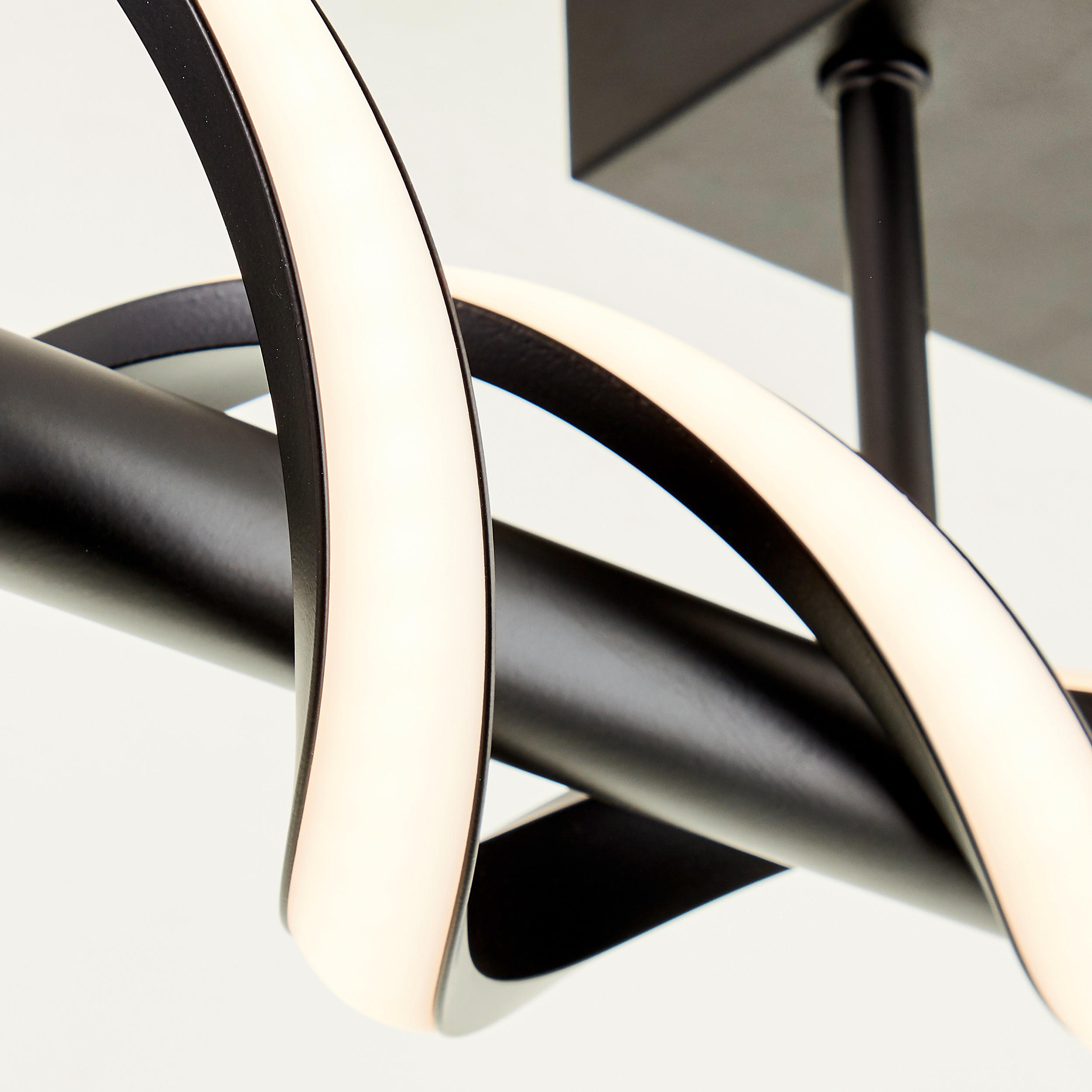 LED-DECKENLEUCHTE     - Schwarz, Design, Kunststoff/Metall (95,5/20/18cm) - Brilliant