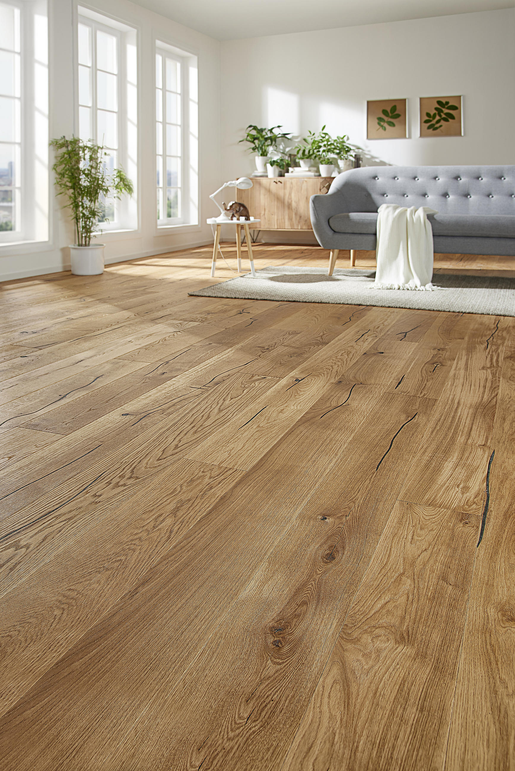 LANDHAUSDIELE, Eiche Catania  per  m² - Eichefarben, LIFESTYLE, Holz (220,5/17,6/1,2cm) - Waldwelt