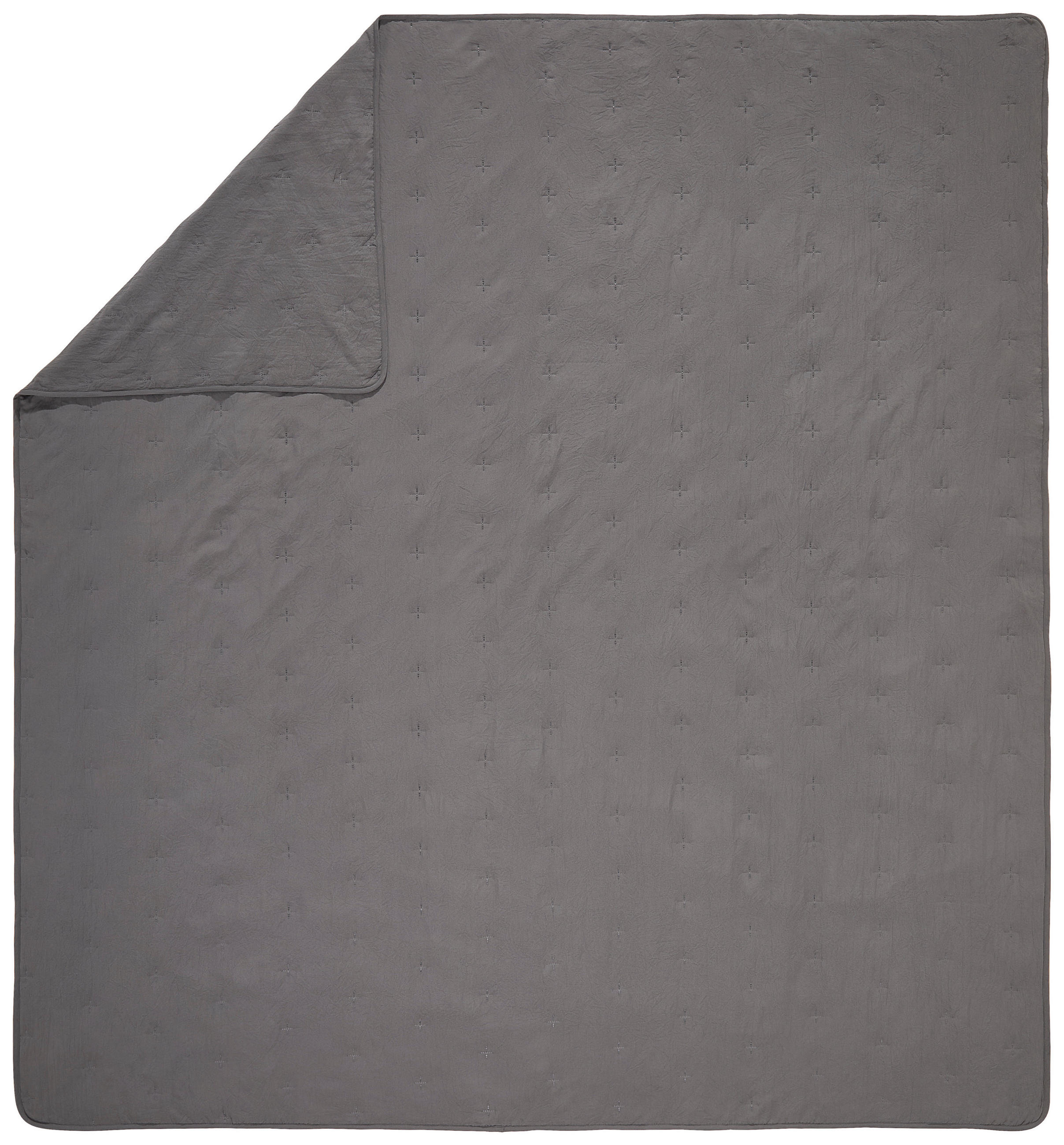 TAGESDECKE - Grau, Textil (220/240cm) - Novel
