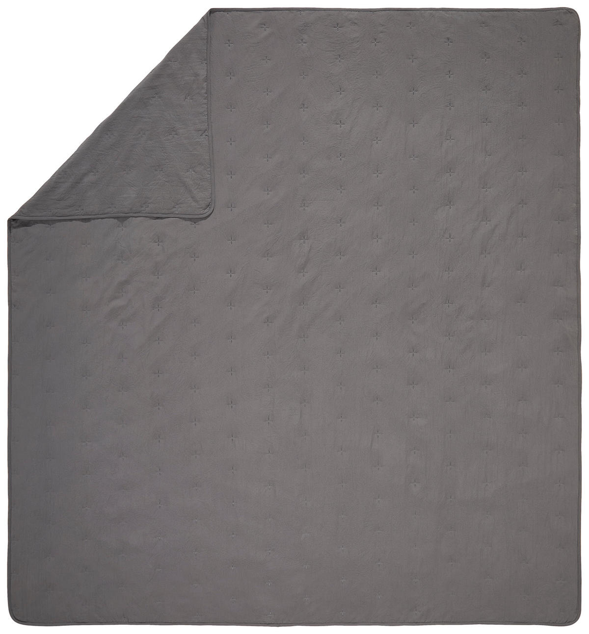 TAGESDECKE - Grau, Textil (220/240cm) - Novel