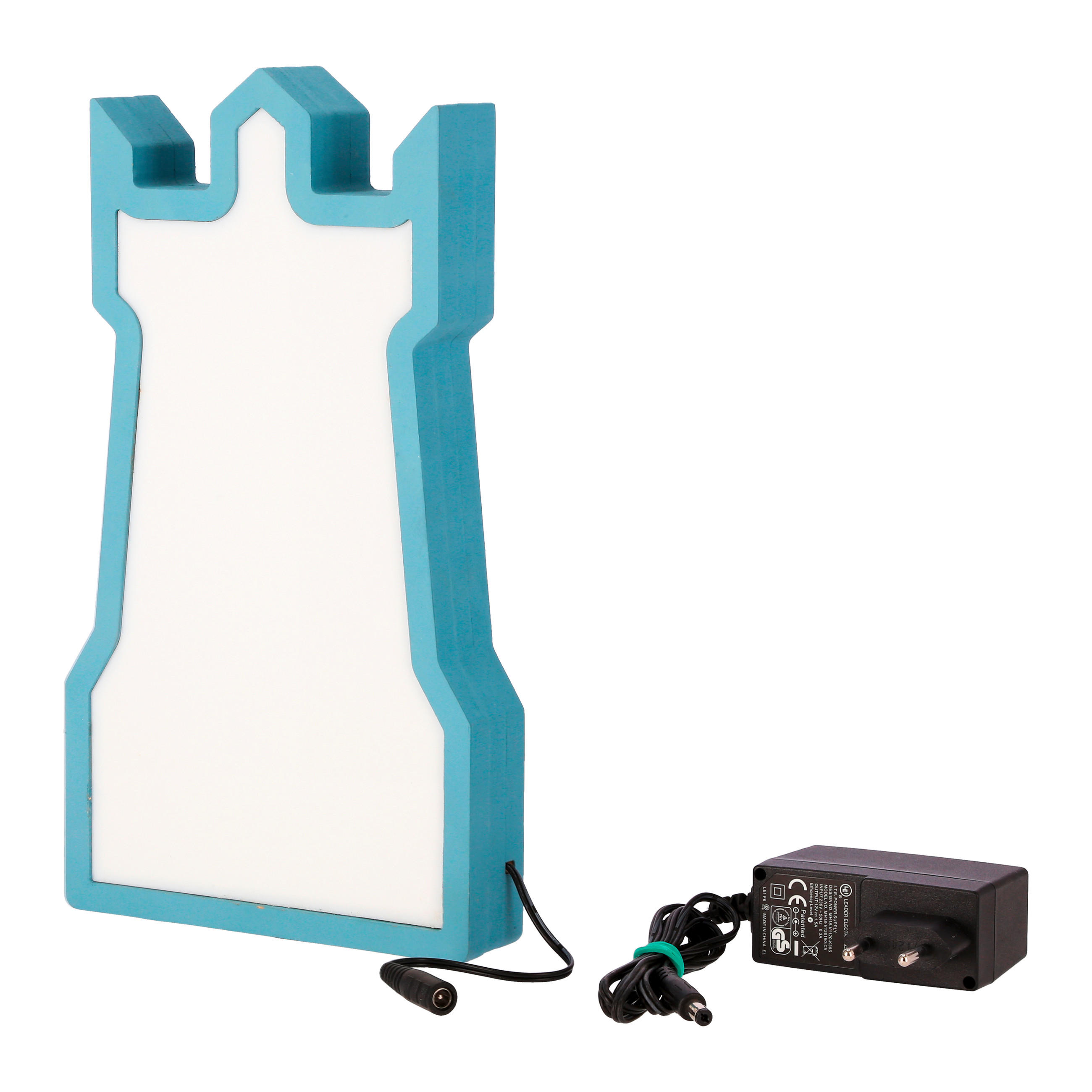 BORDSLAMPA FÖR BARN - blå, Basics, trämaterial/plast (16/3.5/28.5cm)