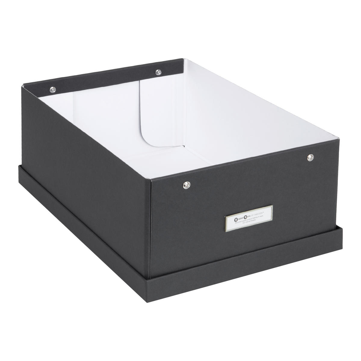 AUFBEWAHRUNGSBOX - Dunkelgrau/Grau, Basics, Karton/Papier (28.6/16.2/39.2cm)