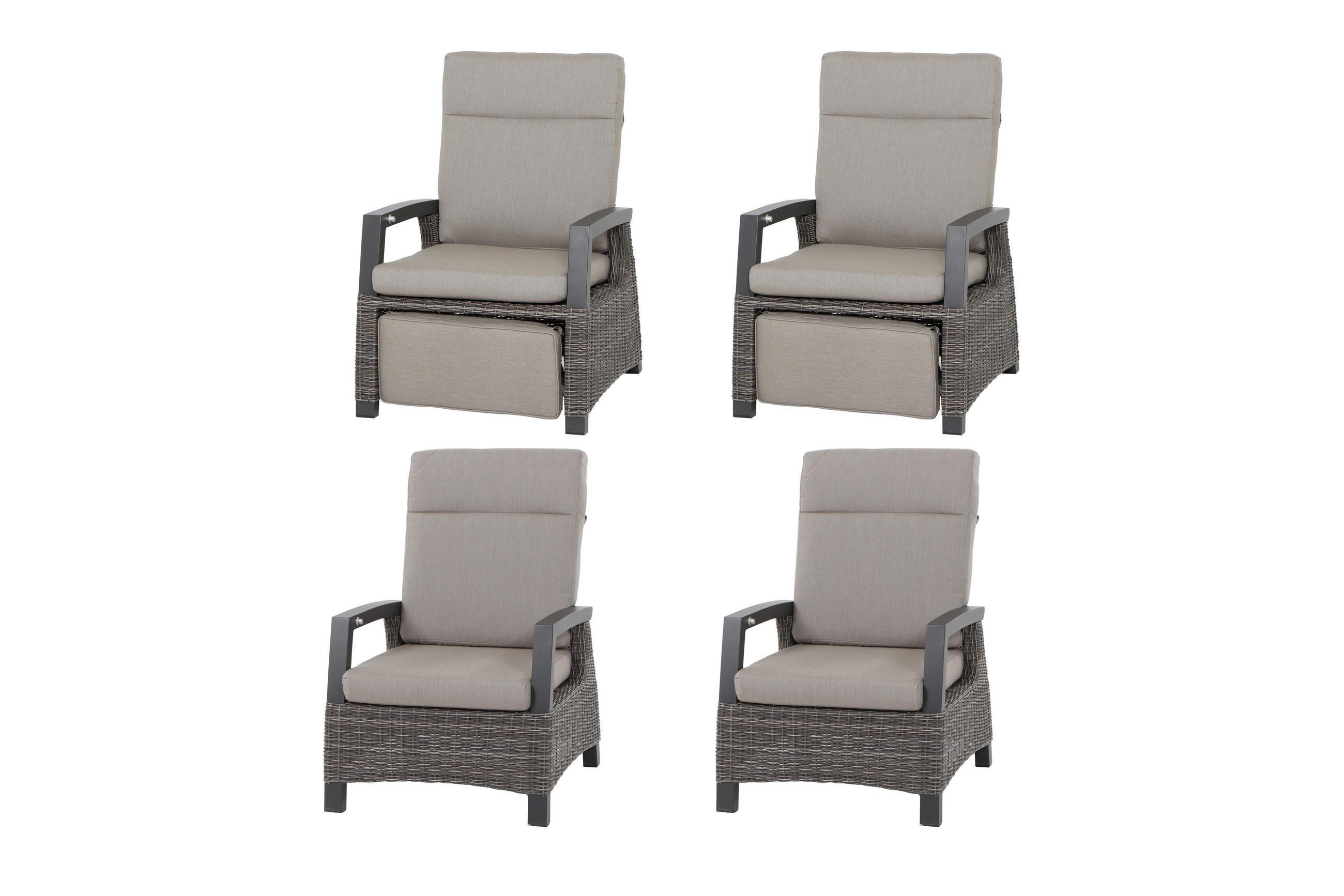 Siena Garden Loungegarnitur Grau 72x103x83 cm
