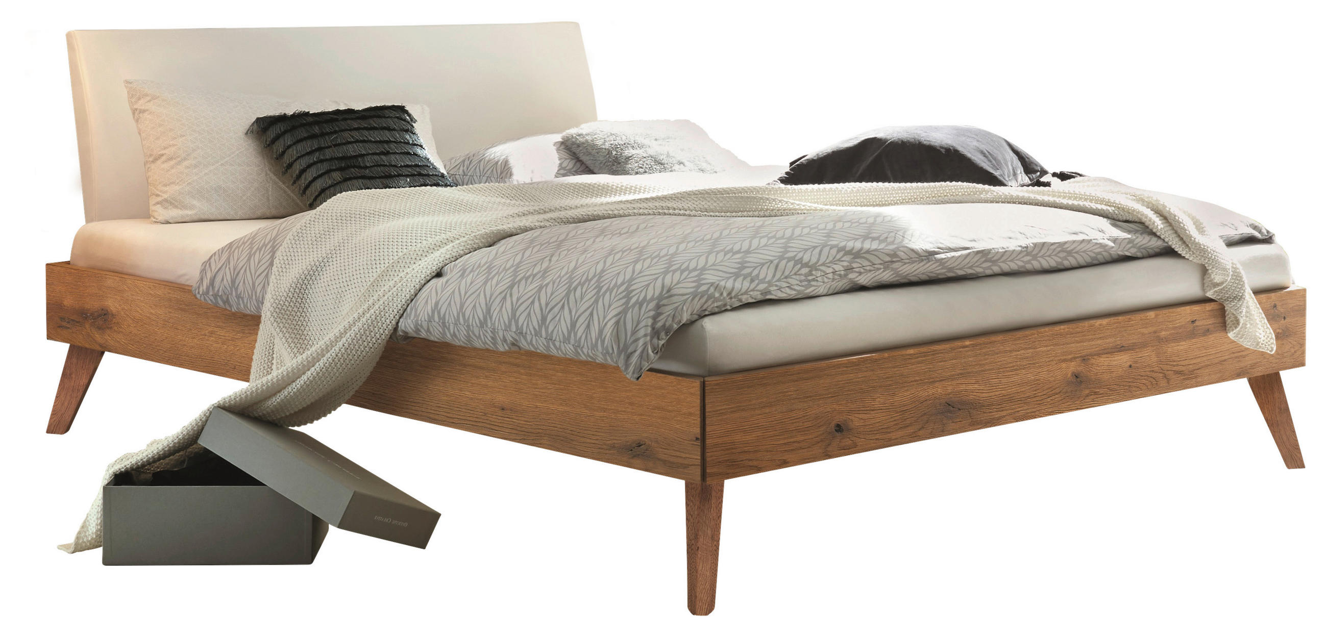 BETT 200/200 cm,  in Wildeiche,  - Wildeiche/Eichefarben, Design, Holz (200/200cm) - Hasena