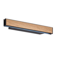 LED-WANDLEUCHTE Form 44/5,5/7,8 cm  - Eichefarben/Schwarz, Design, Holz/Metall (44/5,5/7,8cm) - Grossmann