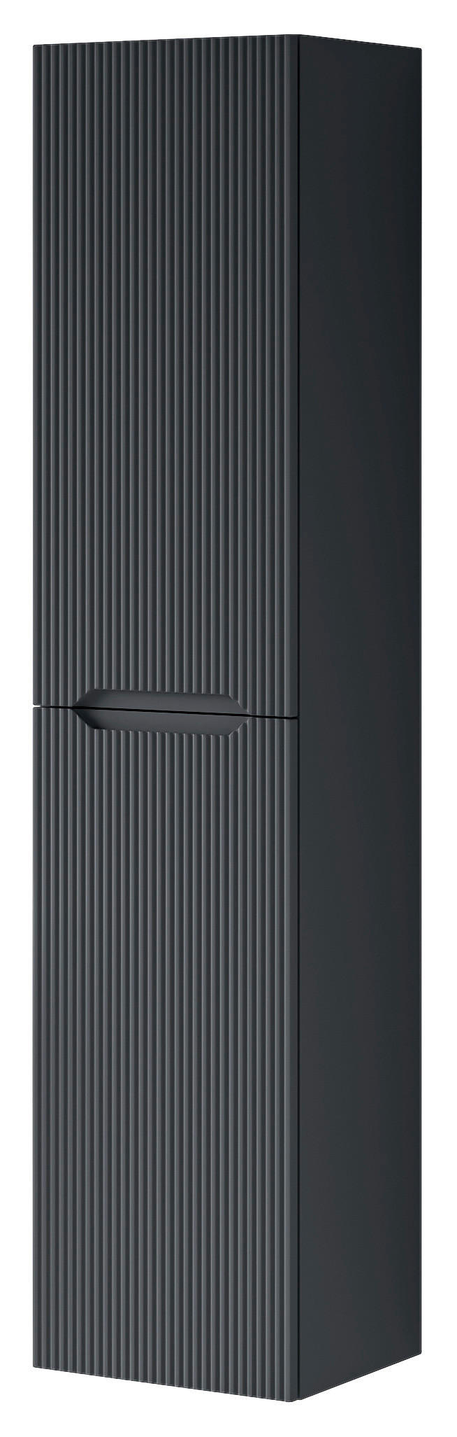 HOCHSCHRANK 35/160/35 cm  - Dunkelgrau, KONVENTIONELL, Glas/Holzwerkstoff (35/160/35cm) - Belluti