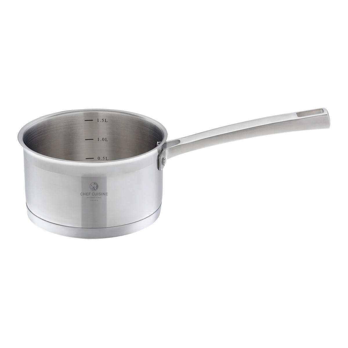 KOCHTOPFSET 4-teilig  - Edelstahlfarben, Basics, Glas/Metall (55/33/18.5cm) - CHEF CUISINE