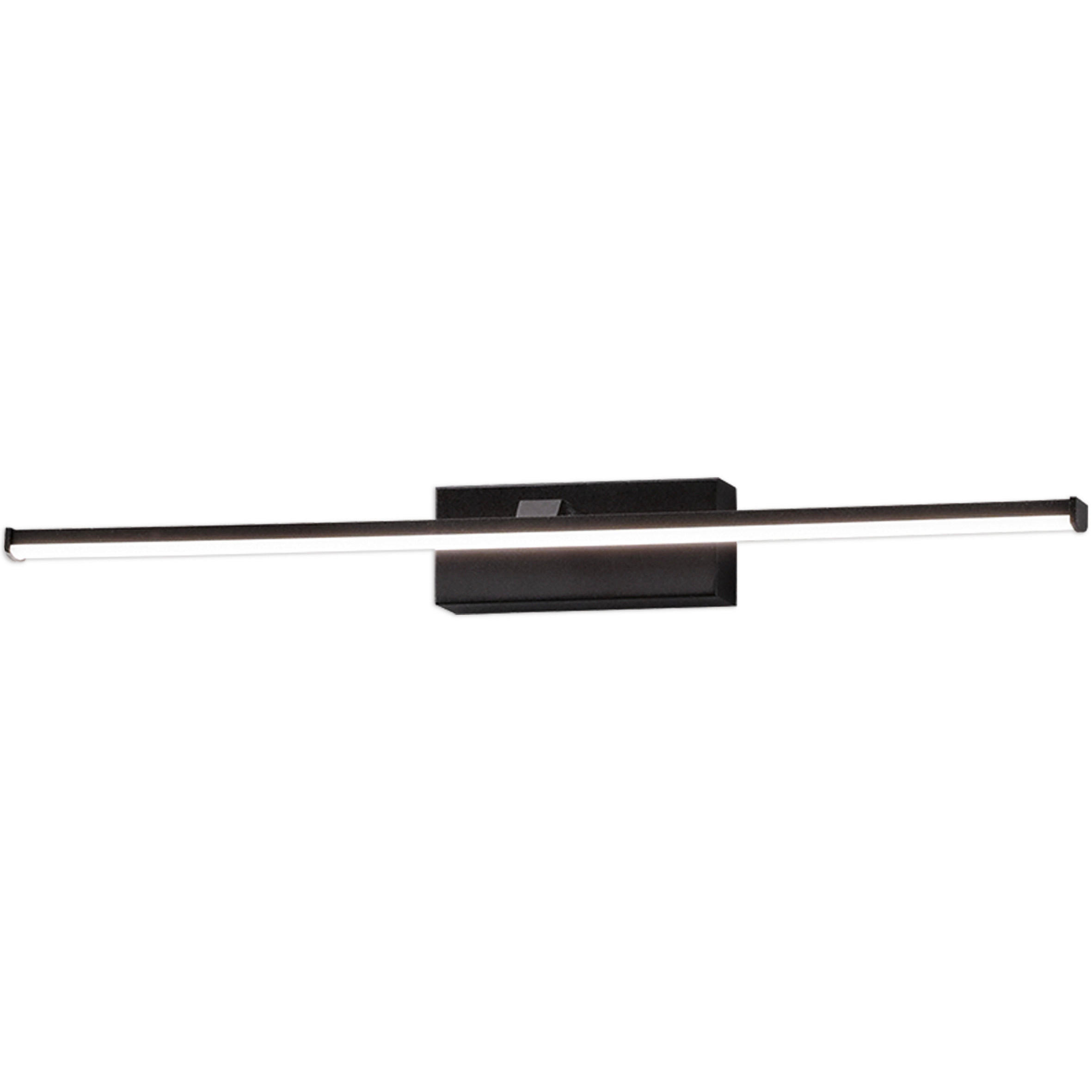 BADEZIMMER-WANDLEUCHTE Nala 50/9,5/5,5 cm   - Schwarz, Basics, Kunststoff/Metall (50/9,5/5,5cm) - Fabas Luce