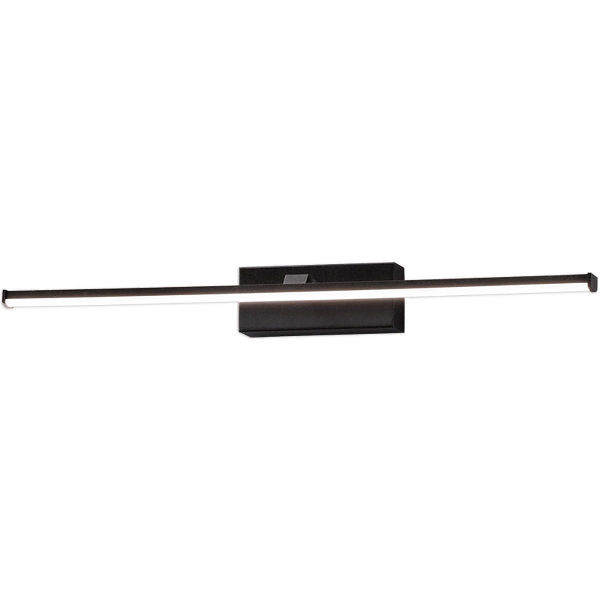 BADEZIMMER-WANDLEUCHTE Nala 50/9,5/5,5 cm   - Schwarz, Basics, Kunststoff/Metall (50/9,5/5,5cm) - Fabas Luce