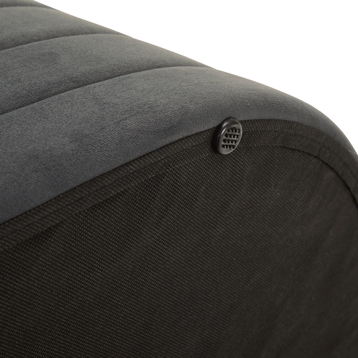 HOCKERBANK 50/50/44/44/50/50 cm Samt Dunkelgrau  - Dunkelgrau/Schwarz, Design, Textil (50/50/44/44/50/50cm) - MID.YOU