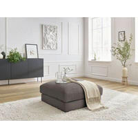HOCKER LEONARD Cord Taupe  - Taupe/Schwarz, MODERN, Kunststoff/Textil (86/43/86cm)