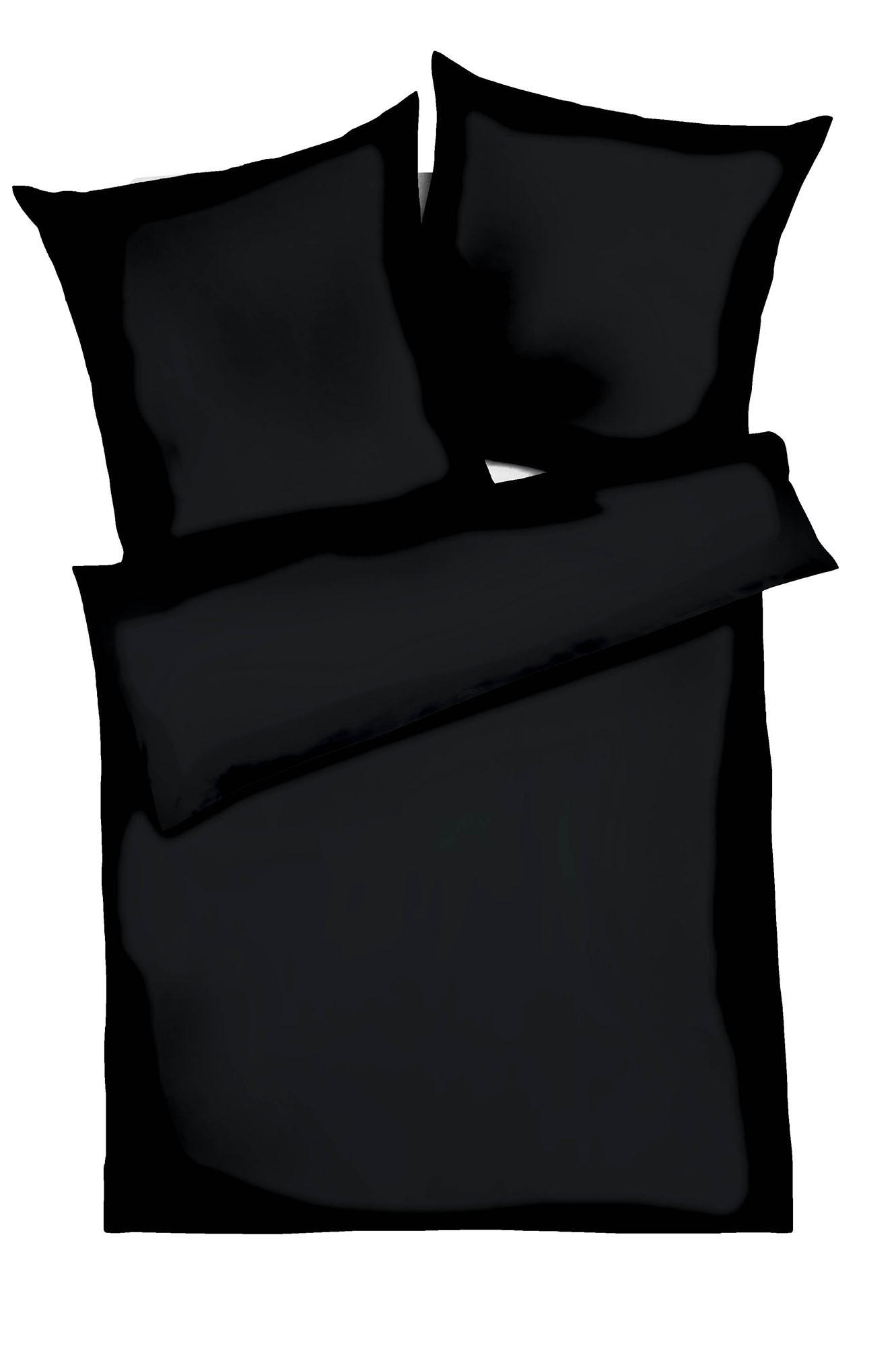 POSTELJNINA BLACK 140/200 cm saten črna  - črna, Basics, tekstil (140/200cm) - Kaeppel