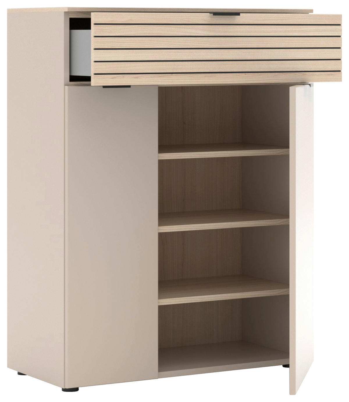 SCHUHSCHRANK  in 78/102/38 cm  - Kaschmir/Eichefarben, Design, Holzwerkstoff/Kunststoff (78/102/38cm) - Xora