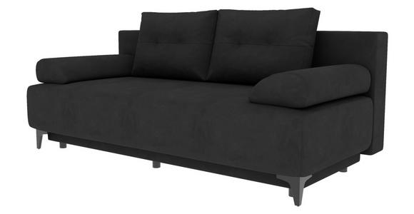 SCHLAFSOFA  in Velours Anthrazit  - Anthrazit/Schwarz, KONVENTIONELL, Textil/Metall (200/98/90cm) - Carryhome