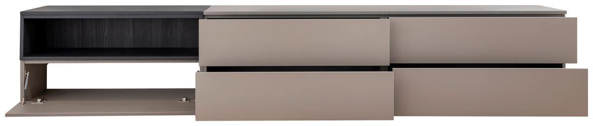 LOWBOARD  in 300/52/45 cm  - Mooreichefarben/Grau, Design, Holzwerkstoff (300/52/45cm) - Moderano