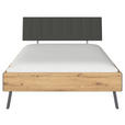 BETT 140/200 cm  in Eiche Artisan  - Eiche Artisan/Grau, Design, Holzwerkstoff/Textil (140/200cm) - Carryhome