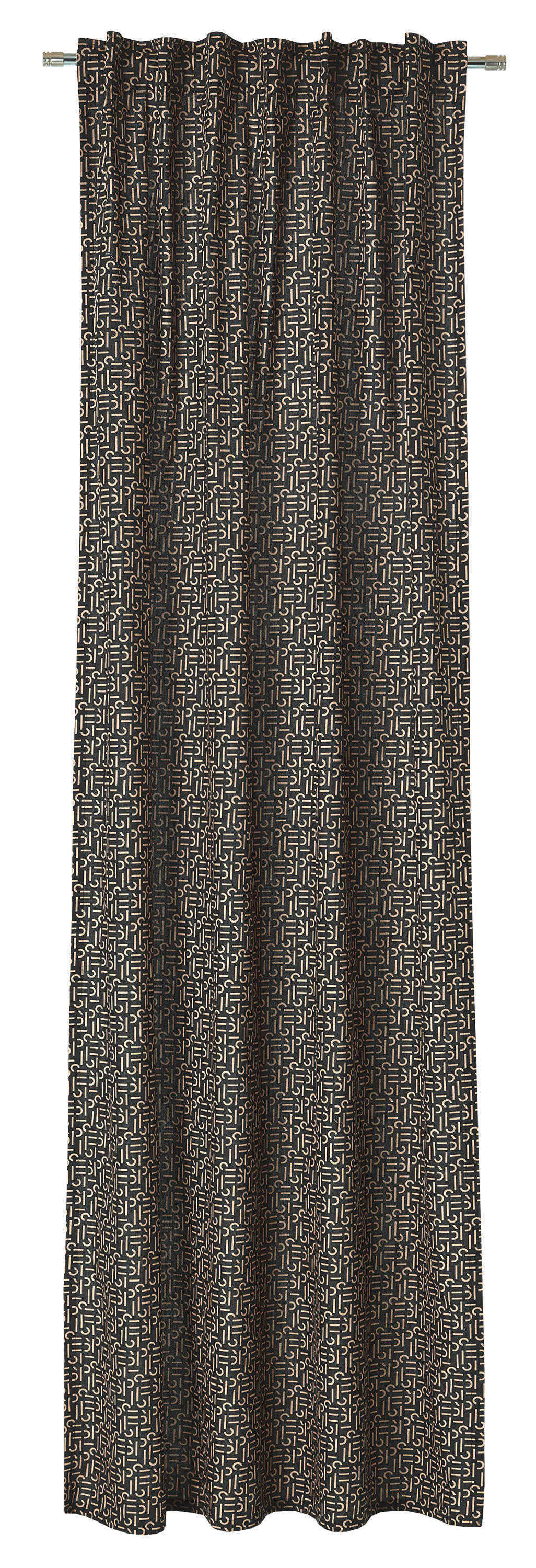 FERTIGVORHANG E-Scatter blickdicht 130/250 cm   - Taupe/Schwarz, Design, Textil (130/250cm) - Esprit