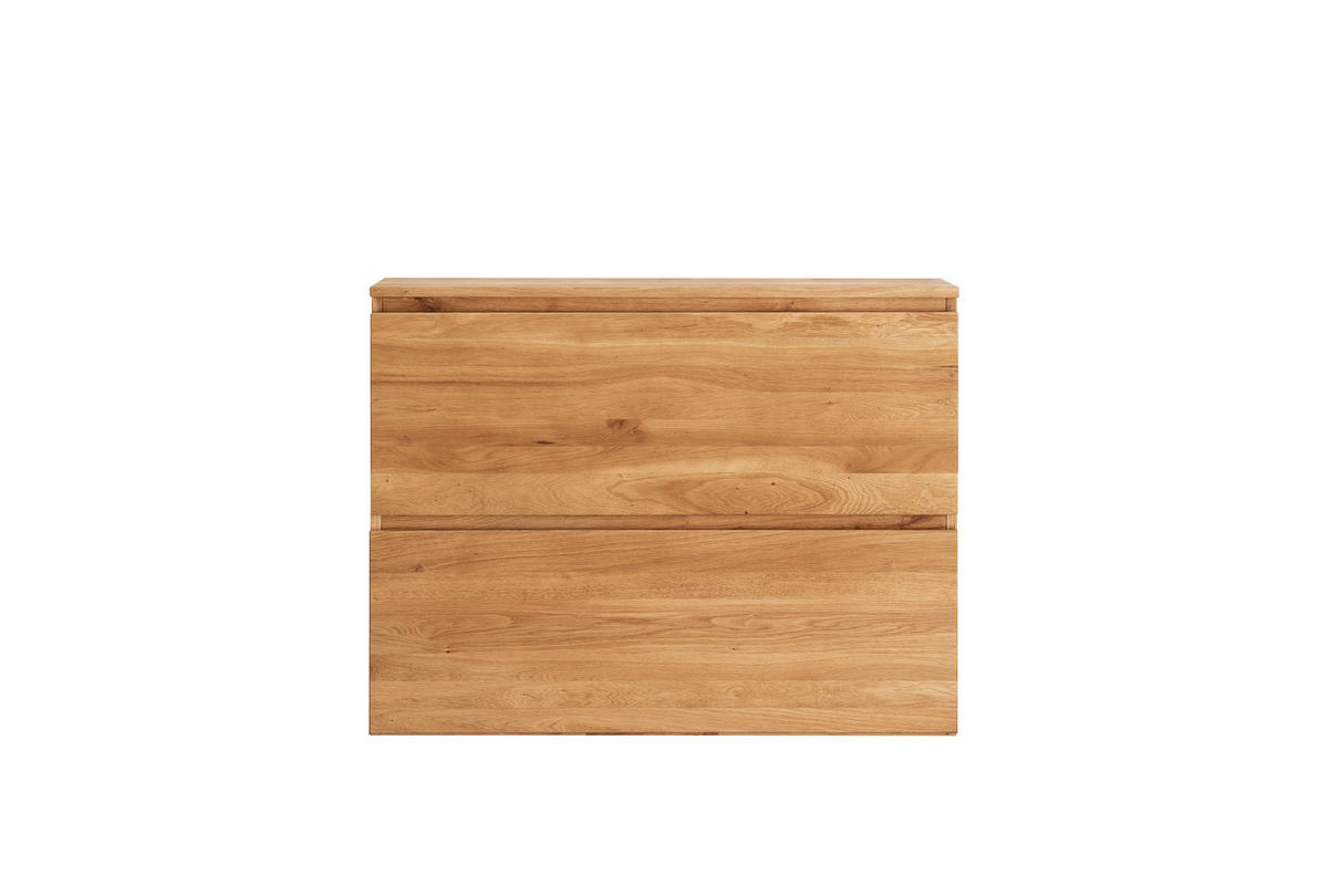 HÄNGESCHUHSCHRANK Asteiche vollmassiv Eichefarben  - Eichefarben, Natur, Holz (110/84/24cm) - Linea Natura