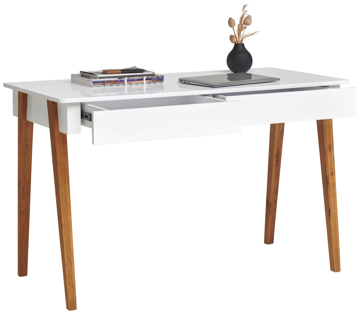PSACÍ STŮL, bílá, barvy dubu, 120/60/76 cm - bílá/barvy dubu, Moderní, dřevo/kompozitní dřevo (120/60/76cm) - MID.YOU