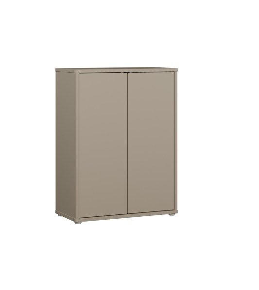 SCHUHSCHRANK Taupe  - Taupe/Grau, MODERN, Holzwerkstoff/Kunststoff (74,5/99,1/34,9cm) - Modern Living