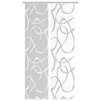 FLÄCHENVORHANG  2 Stück  blickdicht  60/260 cm   - Grau Hochglanz/Weiß, KONVENTIONELL, Textil (60/260cm)