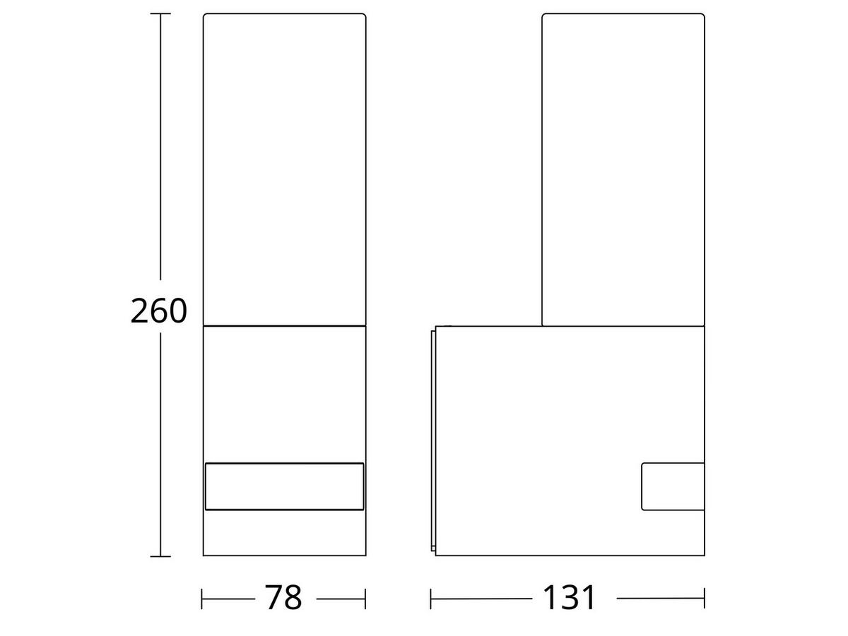 AUSSENLEUCHTE L 600er 7,8/26/13,1 cm  - Anthrazit, Trend, Metall (7,8/26/13,1cm) - Steinel