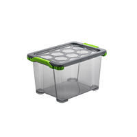 BOX MIT DECKEL    39,3/28,3/23 cm  - Anthrazit, KONVENTIONELL, Kunststoff (39,3/28,3/23cm) - Rotho