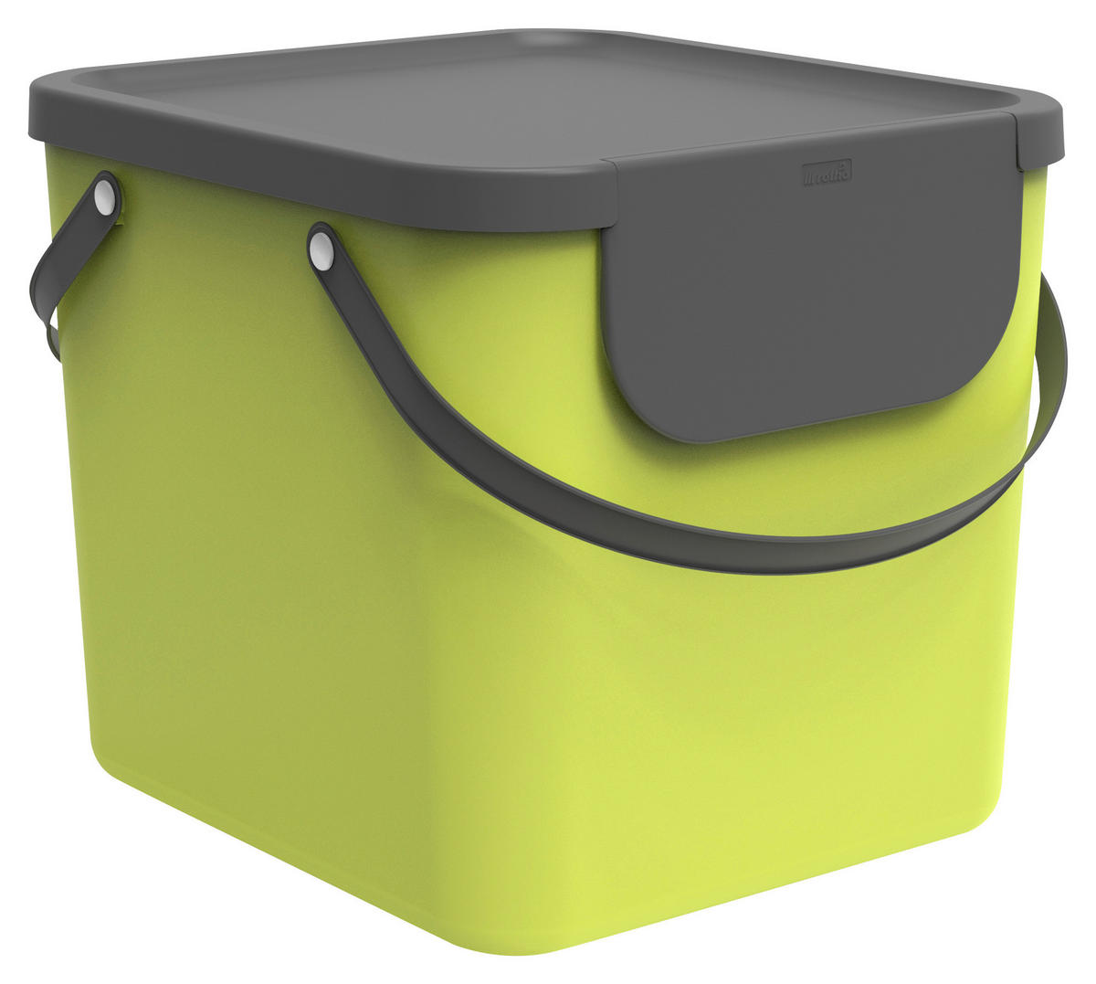 ABFALLSAMMLER ALBULA 40 L  - Limette, Basics, Kunststoff (40/35,5/34cm) - Rotho