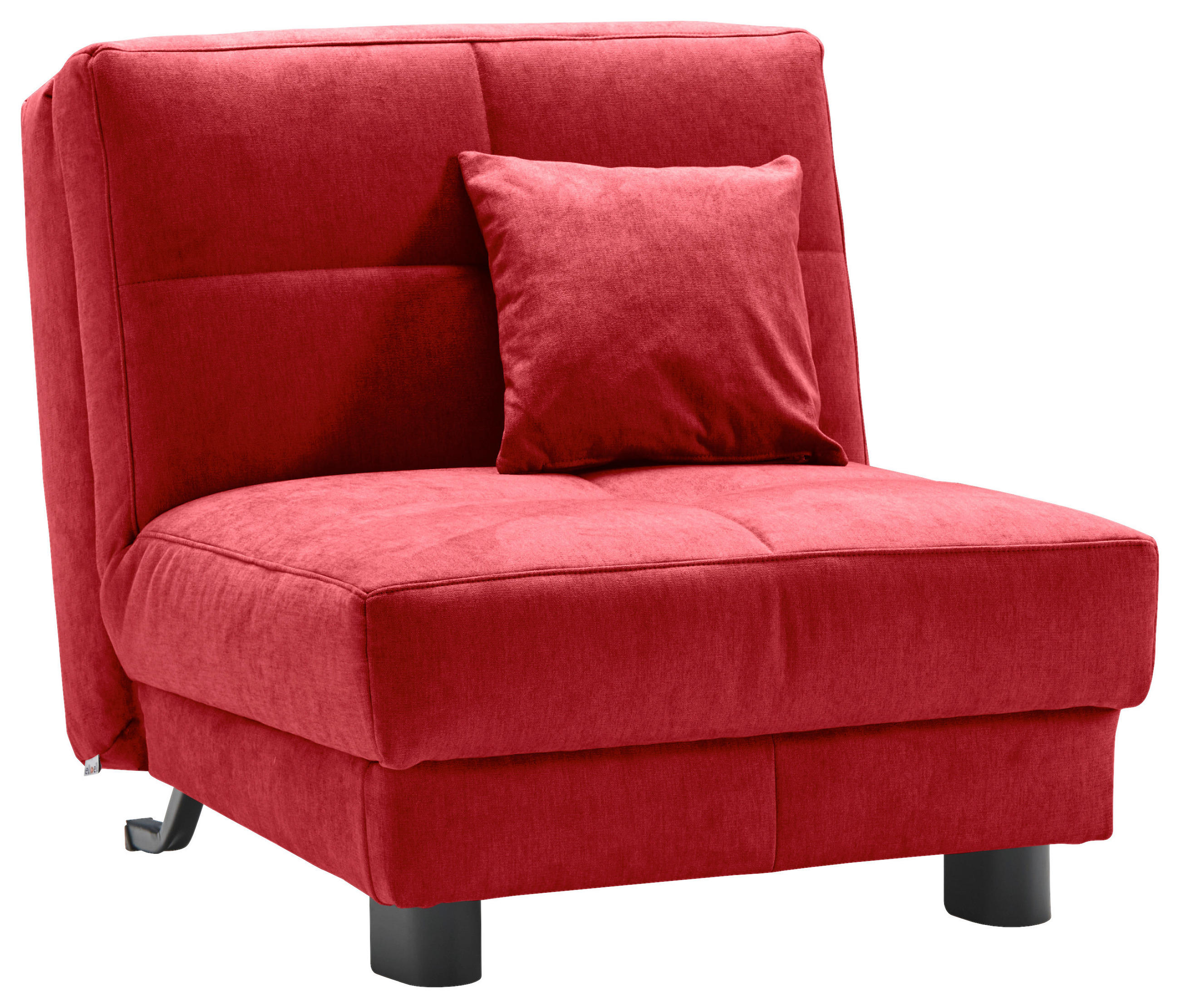 SCHLAFSESSEL Mikrovelours Rot    - Rot/Schwarz, KONVENTIONELL, Textil/Metall (85/85/100cm) - Carryhome