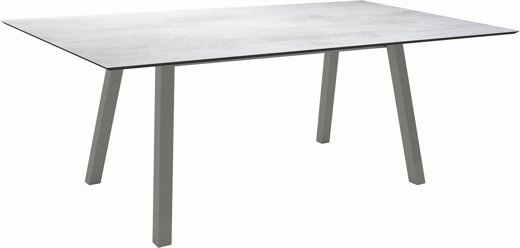 GARTENTISCH Kunststoff Hellgrau rechteckig  - Anthrazit/Hellgrau, MODERN, Kunststoff/Metall (180/100/75cm) - Stern