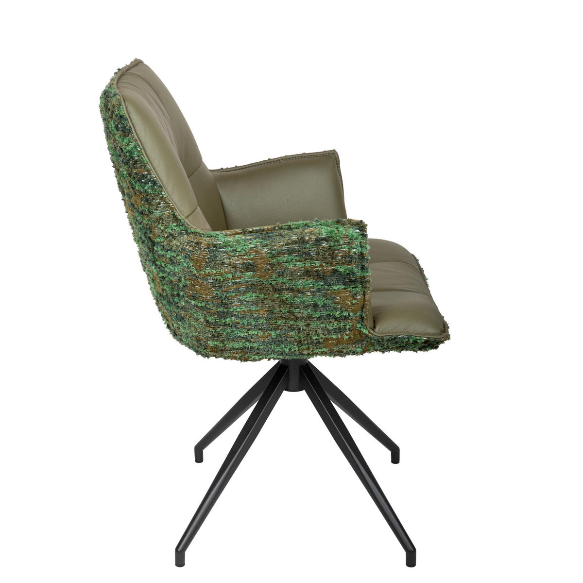 ŽIDLE S PODRUČKAMI, železo, žakár, mikrovlákno, zelená, černá - černá/zelená, Design, kov/textil (59/89,5/63cm) - Novel