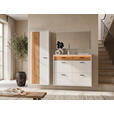 HÄNGESCHUHSCHRANK 125/101/37 cm  - Eichefarben/Anthrazit, Design, Holzwerkstoff/Metall (125/101/37cm) - Xora