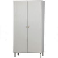 GARDEROBENSCHRANK Madu  in 100/195/53 cm  - Goldfarben/Hellgrau, Design, Holz/Metall (100/195/53cm) - Livetastic