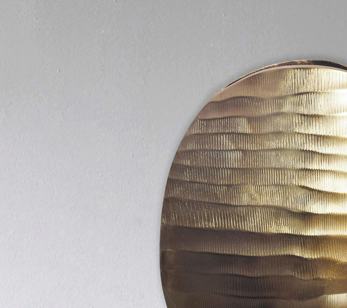 DEKOVASE  - Goldfarben, Design, Metall (26/30,5/14cm) - Livetastic
