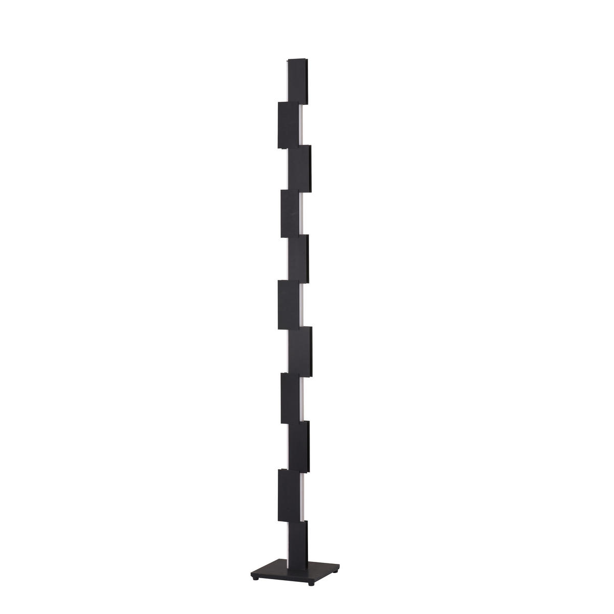 LED-STEHLEUCHTE Creo 22/160/22 cm  - Schwarz/Weiß, Design, Kunststoff/Metall (22/160/22cm) - Grossmann