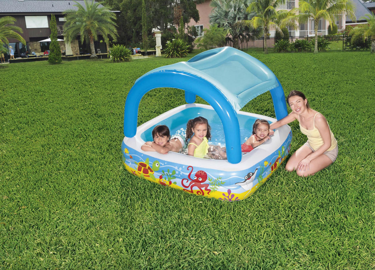 DJEČJI BAZEN   - višebojno, Basics, plastika (140/140/114cm) - Bestway