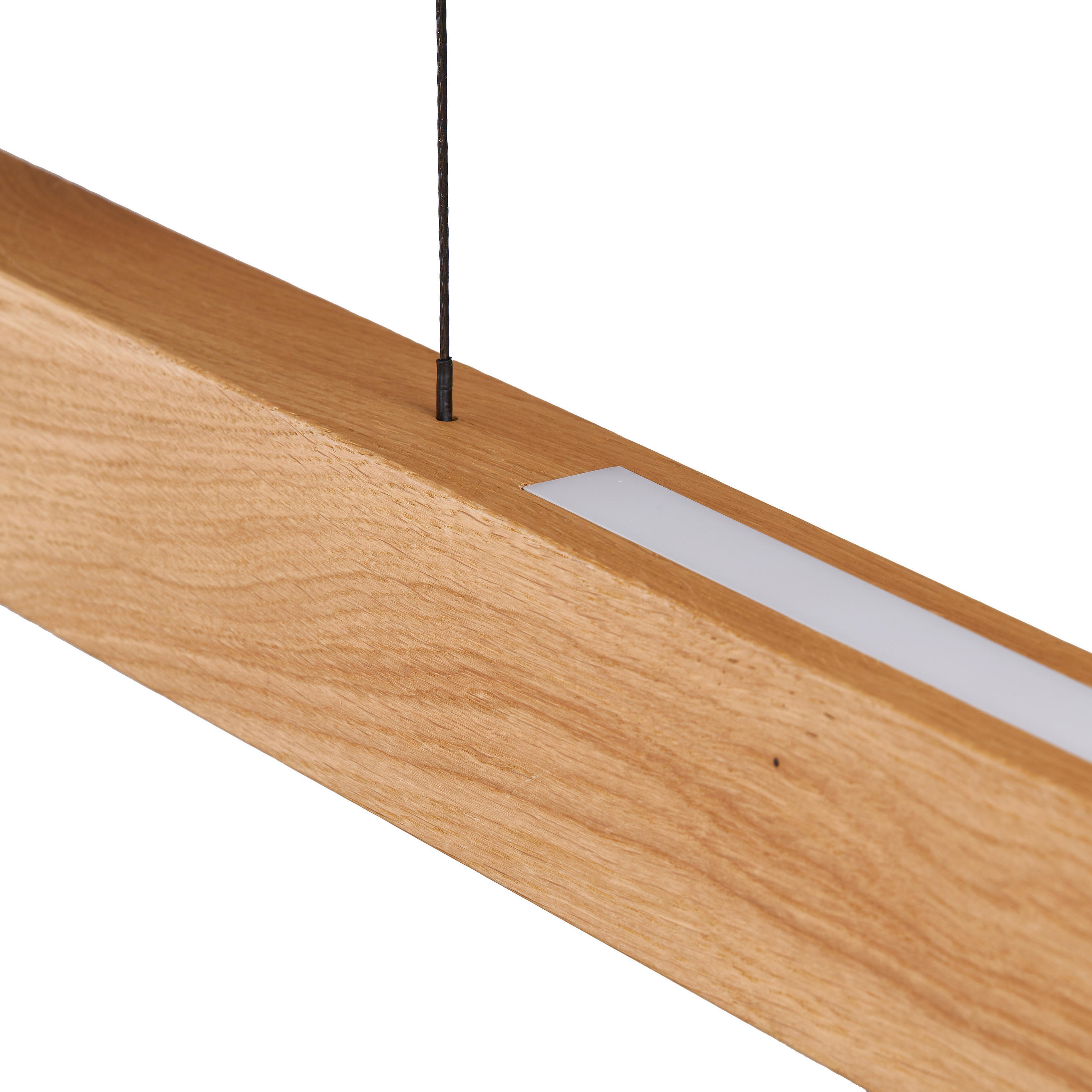 LED-HÄNGELEUCHTE Pendelleuchte 60/40 Asteiche massiv 148/6/6 cm   - Wildeiche, Natur, Holz (148/6/6cm) - Ambiente