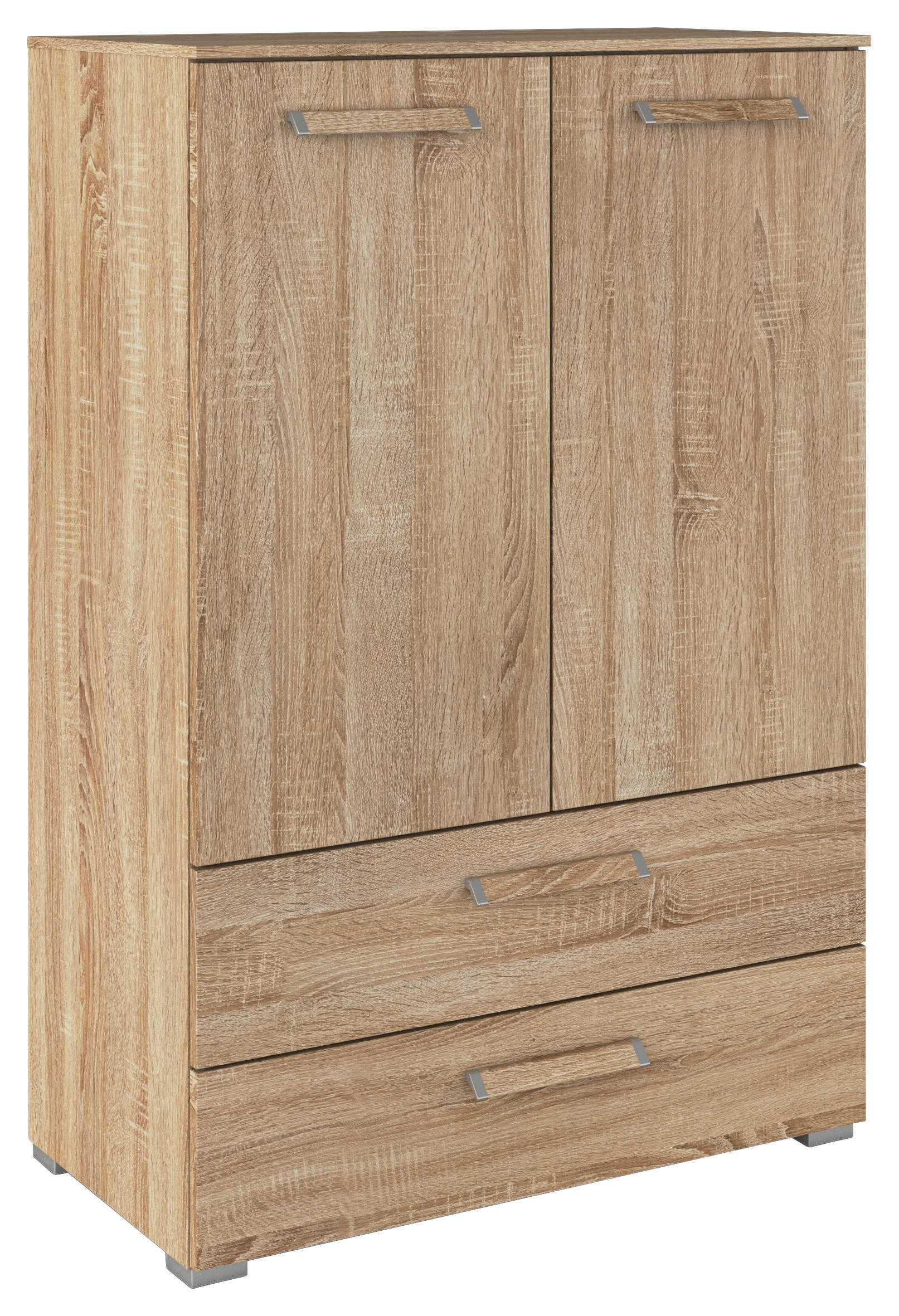HIGHBOARD  in 80/119/42 cm  - Silberfarben/Sonoma Eiche, Design, Holzwerkstoff/Kunststoff (80/119/42cm) - Novel