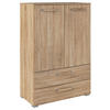 HIGHBOARD  in 80/119/42 cm  - Silberfarben/Sonoma Eiche, Design, Holzwerkstoff/Kunststoff (80/119/42cm) - Novel