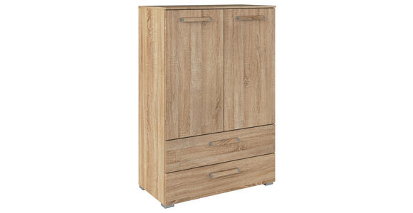 HIGHBOARD  in 80/119/42 cm  - Silberfarben/Sonoma Eiche, Design, Holzwerkstoff/Kunststoff (80/119/42cm) - Novel