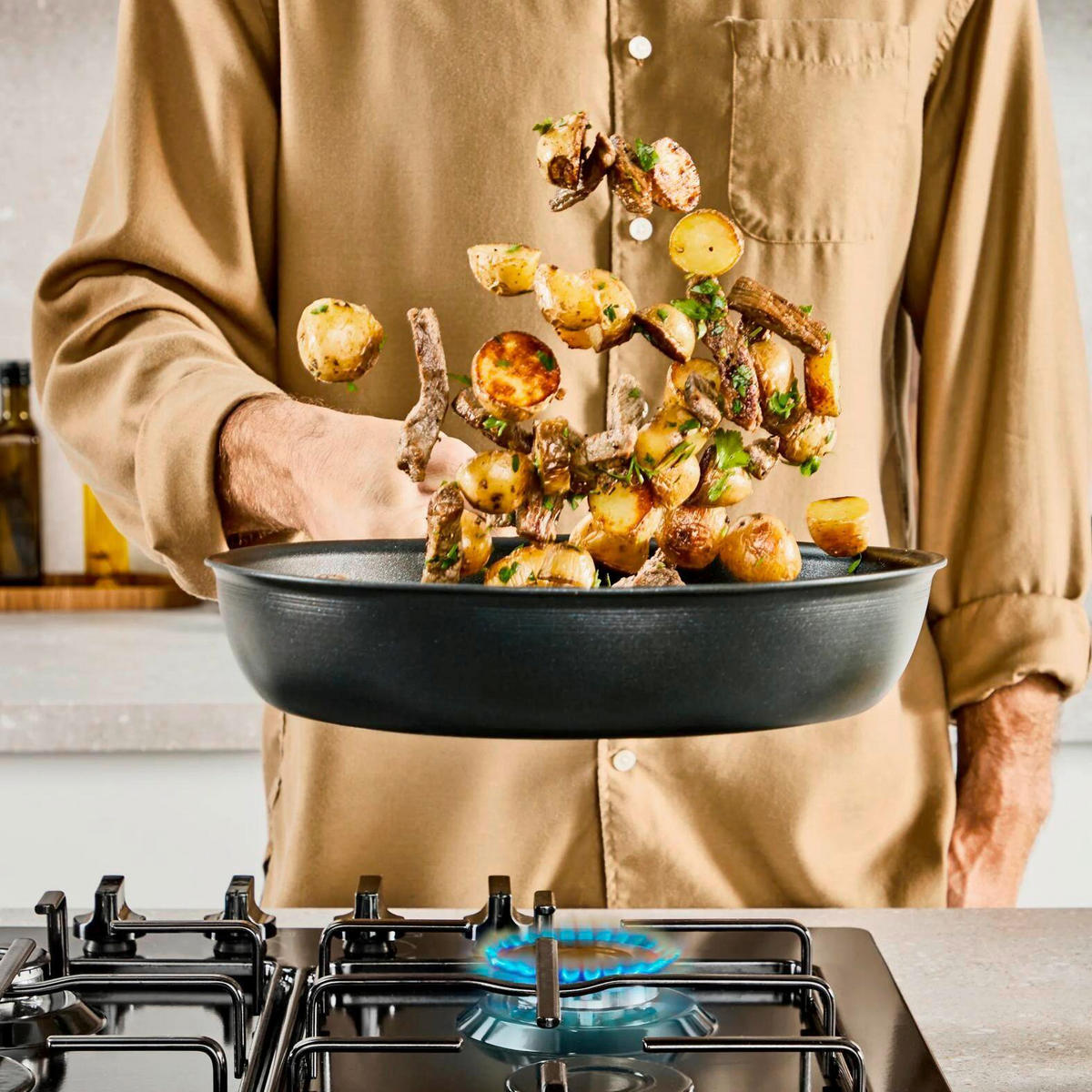 PFANNE 28 cm  - Schwarz, Basics, Metall (28cm) - Tefal