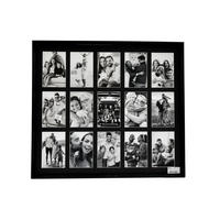 KOLLÁZS KÉPKERET fehér, fekete  - fekete/fehér, Basics, faalapú anyag/Üveg (61.5/54/3cm)