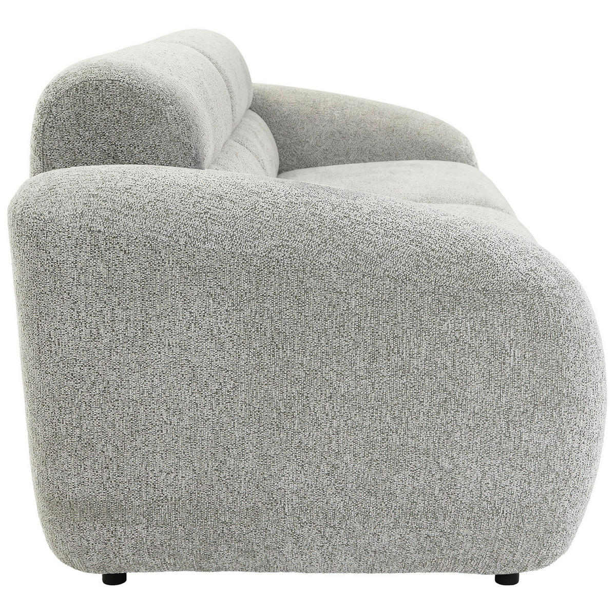2,5-SITZER Aruna Chenille Mintgrün  - Schwarz/Mintgrün, Design, Kunststoff/Textil (222/83/100cm) - Lomoco