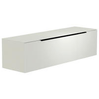 LOWBOARD  160/41/45 cm  Beimöbel erhältlich, hängend, Abdeckplatte aus Glas  - Schwarz/Weiß, Design, Glas/Holzwerkstoff (160/41/45cm) - Moderano