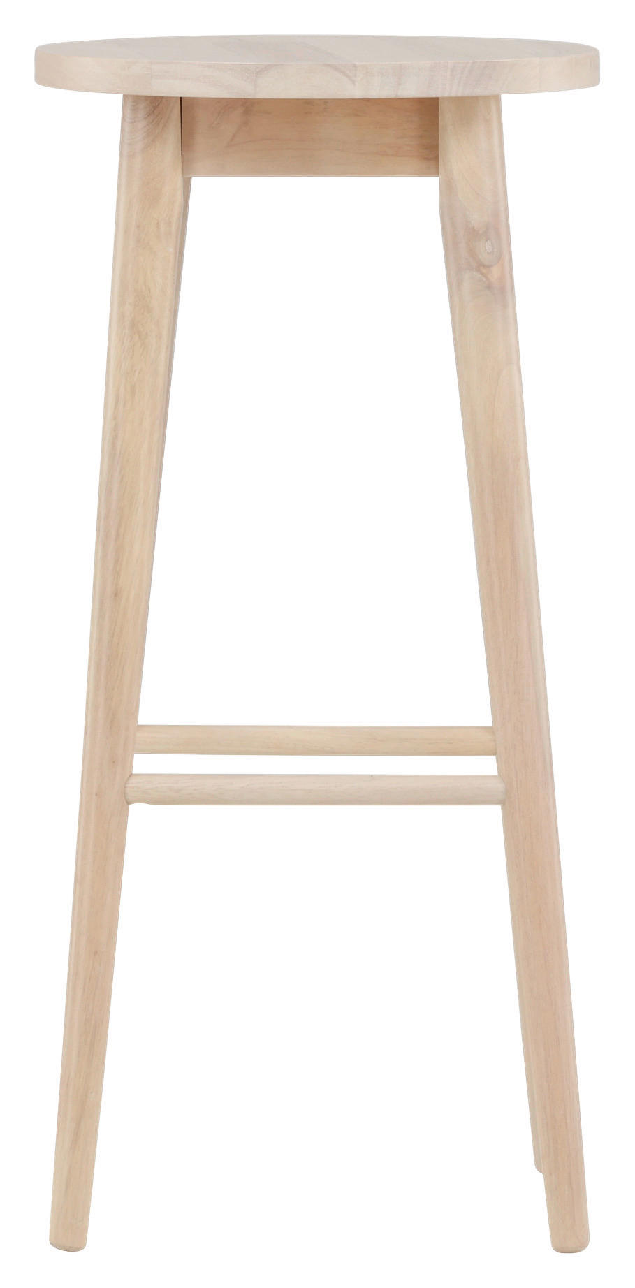 Thumbnail - Livetastic Barhocker-Set, Weiß, Holz, Kautschukholz, massiv, zylindrisch, 36x75x36 cm, Esszimmer, Barmöbel, Barhocker